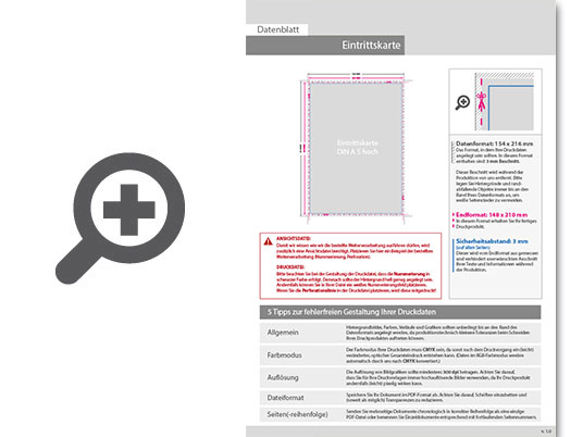 Product Bild eintrittskarte_din_a5_perforiert_&_1_x_nummeriert_(4_4_beidseitig_bedruckt)