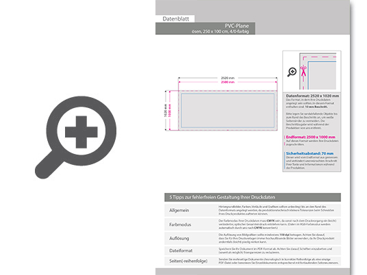 Product Bild hochwertige_pvc-plane_250_x_100_cm__4_0-farbig_bedruckt____sen_im_abstand_von_50_cm_oben_und_unten